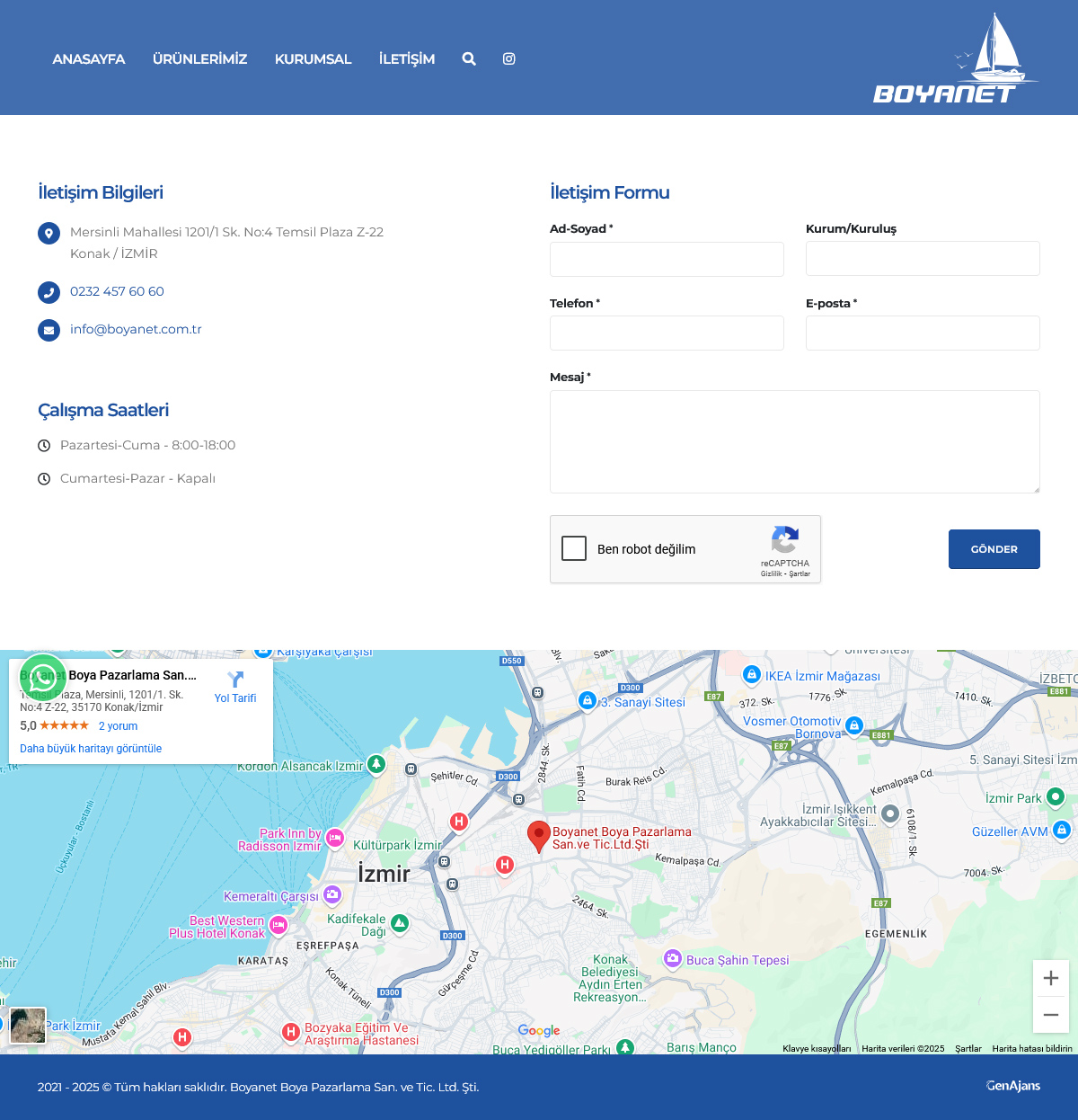 Web Tasarım, Boyanet Boya Pazarlama Ltd. Şti.