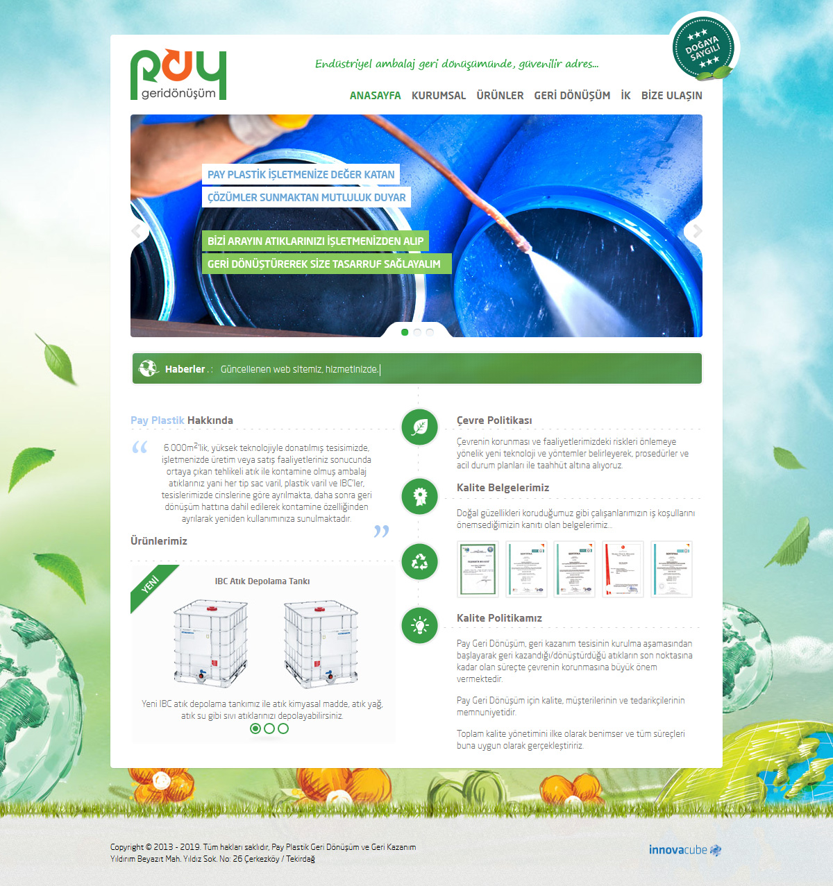 Web Design, Pay Plastic Recycling