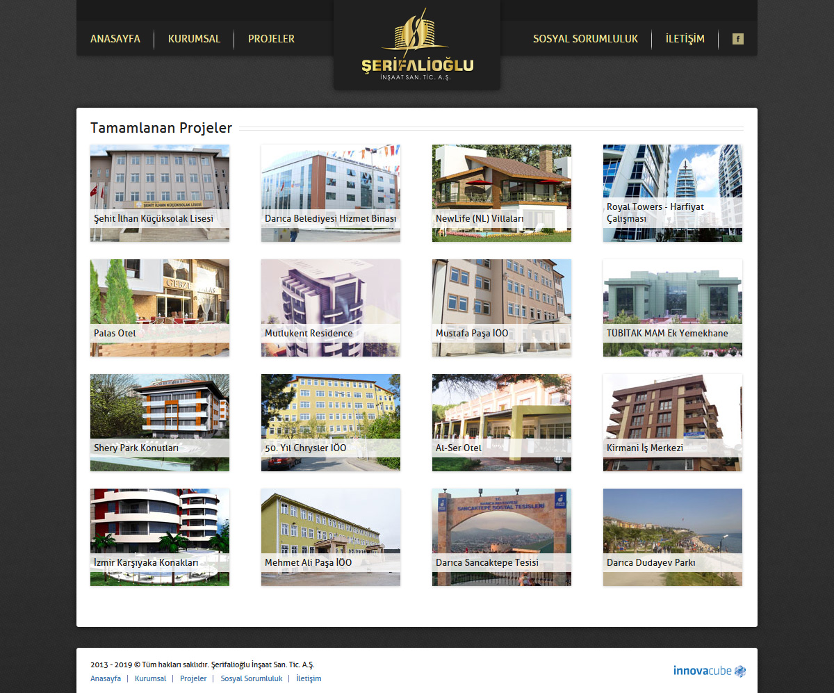 Web Design, Şerifalioğlu Construction Inc.