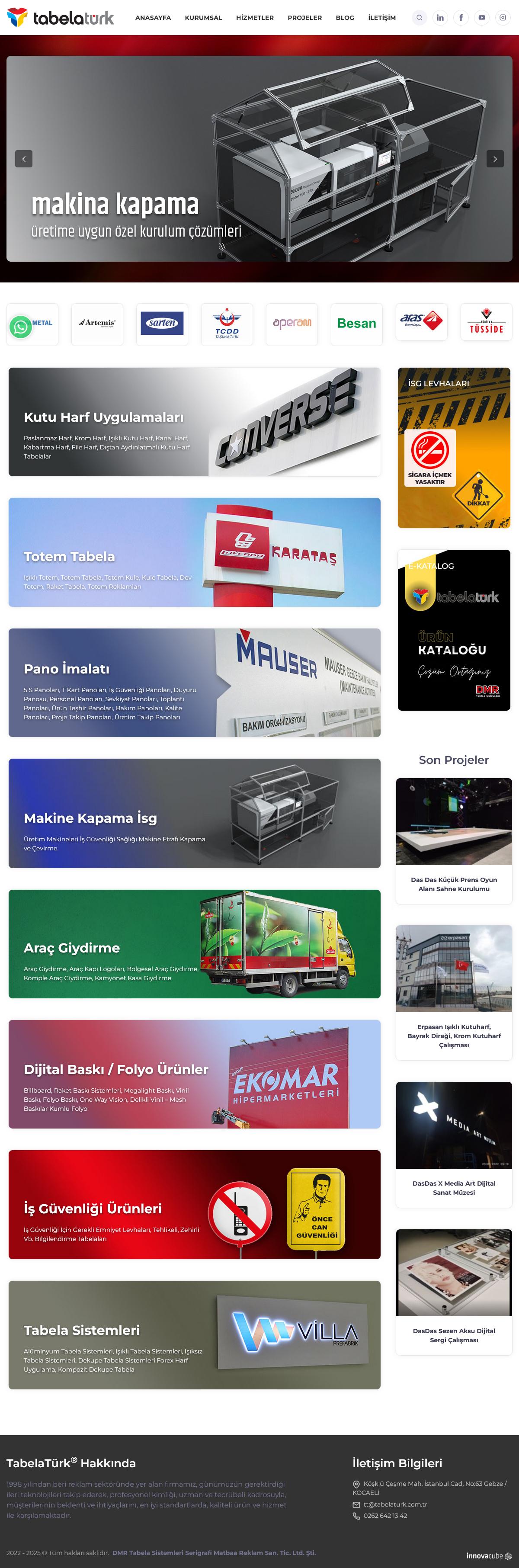 Web Tasarım, DMR Tabela Sistemleri Ltd. Şti.